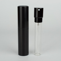 Vide Rond 8ml 10ml 15ml Portable Or Noir Mat Bouteilles De Parfum Twist up Rechargeable Parfum Atomiseur Pompe Vaporisateur Bouteille