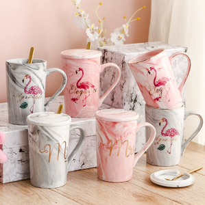 Taza de Cerámica con Diseño de Mármol Falso Rosa Gris al por Mayor |   Diseño de Lámina Dorada de Lujo |   Logotipo Personalizado |   Taza de Café Festiva para Regalo, Compra al por Mayor - Product Image 5