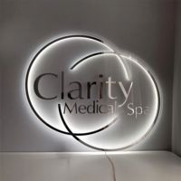 DakeSign OEM/ODM Enseigne lumineuse 3D LED en acier inoxydable IP65 avec logo personnalisé pour magasin, entreprise, bureau, salon de beauté, panneau de signalisation
