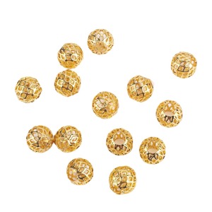 Perles creuses plaquées or 6mm 8mm 10mm, perles d'espacement en cuivre pour la fabrication de bijoux DIY, bracelets, colliers et accessoires - Product Image 4