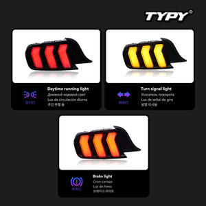 TYPY <span class=keywords><strong>Prix</strong></span> de gros d'origine, ensemble de feux arrière pour Ford <span class=keywords><strong>Mustang</strong></span> 2015-2021, mise à niveau modifiée en feux arrière LED dynamiques NEUFS - Product Image 4
