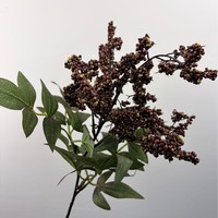 Landschapsdecoratie Bloemenwand Zijden Bloemkunst Romantisch Hotel Podium Bloemdecoratie Kunstbloemen Herfst Nandina Fruit