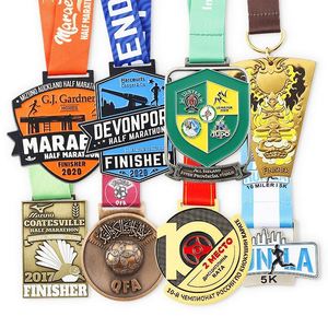 Fabricantes de Medallas Deportivas de Metal 3D con Diseño Personalizado, Medallas de Recuerdo de Oro para Maratón, Levantamiento de Pesas, Karate, Judo, con Cinta - Product Image 1