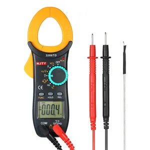 Multimeter Genggam Portabel 3266TD LCD Display Pengukuran Digital Clamp Meter 4000 Hitungan Rentang Otomatis Multimeter