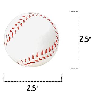 Juguetes Deportivos de Béisbol al por Mayor, Llavero de Béisbol Personalizado Blanco Unisex, Pelota Antiestrés de Béisbol, Pelota de Softbol, Espuma de PU Antiestrés de 6.3 cm - Product Image 2