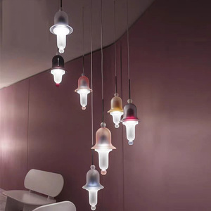 Lampes suspendues en verre de style nordique pour salle à manger, chevet, bar, modèle de pièce, design moderne minimaliste blanc intelligent - Product Image 5