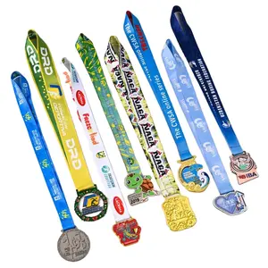YANGELE grosir murah kustom logam Enamel paduan seng penghargaan olahraga medali piala Judo Taekwondo Karate medali emas dengan pita