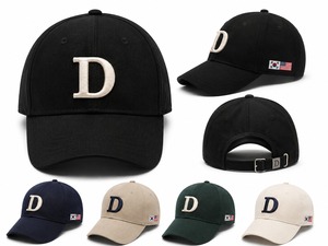 Gorra de Béisbol con Letra D, 6 Paneles, Unisex, Ajustable, Hebilla Metálica, Algodón, Casual, 56-58cm - Product Image 1