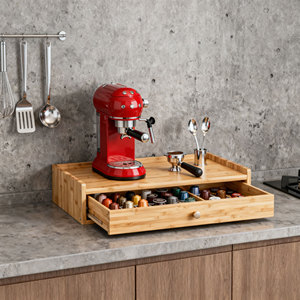 Maatwerk Bamboe Meerdere Lagen Koffiecapsules Pod Houder Koffie <span class=keywords><strong>Capsules</strong></span> Opslag Organizer Stand - Product Image 1