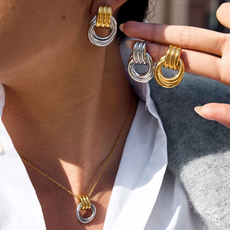 Fashion Jewelry Luxury Gold Plated Stainless