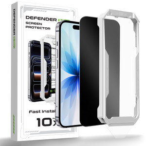 Protection d'écran en verre trempé anti-espion 9H 2.5D <span class=keywords><strong>incassable</strong></span> et sans poussière pour téléphone portable avec cadre d'installation - Product Image 1
