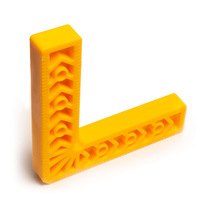 Règle de positionnement à angle droit Yunbei pour le travail du bois, 3 pouces/6 pouces, outil de marquage et de fixation triangulaire en plastique en forme de L