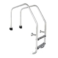 Échelle de piscine encastrée en acier inoxydable 304 316 personnalisée avec rampes, installation facile, 2 à 5 marches, pour piscines commerciales et résidentielles
