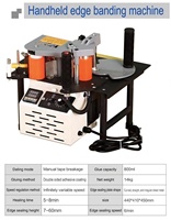 Machine à chantourner les bords manuelle portable avec collage double face, mini-encollatrice de chants plug-and-play pour le travail du bois courbé et droit