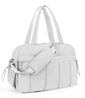 Sacs de voyage gris à logo imprimé très appréciés, sacs de week-end, sacs de sport matelassés de petite taille pour femmes et hommes