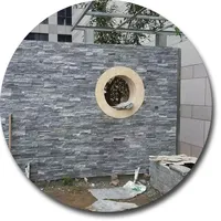 Panel de revestimiento de granito fino para interior, piedra gris Natural
