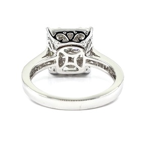 Fine Cluster Bijoux Vente Chaude 18k Or Blanc De Haute Qualité Diamant Bijoux Baguette Half Way Cluster Anneaux De Mariage Pour Les Femmes - Product Image 3