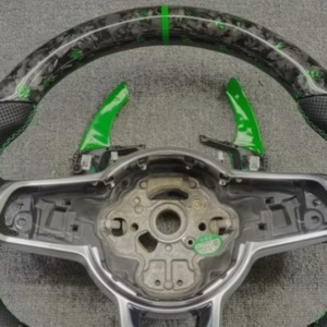 Volant en fibre de carbone forgé pour Volkswagen VW <span class=keywords><strong>Golf</strong></span> MK7 7.5 GTI <span class=keywords><strong>GTD</strong></span> GTE R 2013-2020 Polo GTI CC pour Tiguan Passat - Product Image 6