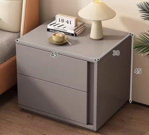 Armoire de rangement de chevet en bois moderne et simple, étagère de rangement compacte <span class=keywords><strong>convertible</strong></span> pour appartement, chambre à coucher, meuble de chevet - Product Image 2
