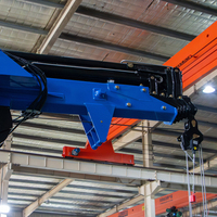 Maßgefertigter Bootskran Kleiner 10-Tonnen-Faltkran für Marine-Decks mit Winde und Hydraulikaggregat für Barge- und Offshore-Einsätze