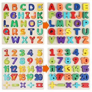 Gran oferta, aprendizaje educativo, letras, números, juguete, forma de alfabeto, rompecabezas de madera, juego a juego de madera, rompecabezas para niños, tablero de madera - Product Image 4