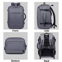 Mochila Oxford para Portátil de 16 Pulgadas T588 para Viajes de Negocios, con Carga USB, Resistente al Agua, Expandible, para Estudiantes
