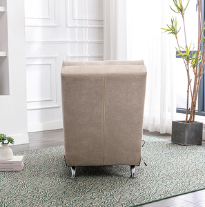 OE HOME Luxury <b>Upholstered</b> Chaise Lounge <b>Chair</b> Vibration Swivel for Relaxation Modern Fixed Back Fabric Leisure Living Room - Product Image 5
