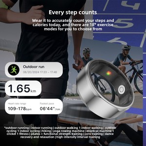 Anello Intelligente con 18 Modalità Sportive, Monitoraggio Passi e Calorie, Controllo Gestuale, Impermeabile 5ATM, Cavo di Ricarica - Product Image 3