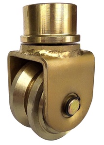 Rueda de metal <span class=keywords><strong>con</strong></span> soporte <span class=keywords><strong>para</strong></span> puerta corredera, rodamiento doble Y ranura - Product Image 5