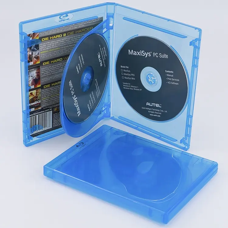 Bluray-estuche para CD, 4 discos, DVD, 4k, bluray, 14MM, 100gb, estuche de almacenamiento con 1 bandeja