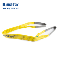 KingRoy 3ton sarı düz 6:1/7:1 göz tipi polyester dokuma kaldırma kemer kayışı CE ve GS sertifikası ile