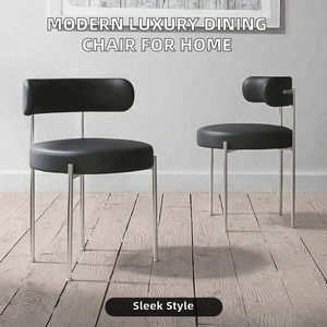 New Style Modern Luxury Fabric Dining Chairs for Bedroom Dining Room Furniture with Metal <b>Legs</b> dining <b>table</b> chair - Product Image 1