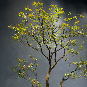 Ornements de sol haut de gamme en plastique, <span class=keywords><strong>fleurs</strong></span> artificielles de Nandina, plantes vertes, décoration intérieure de style chinois - Product Image 4