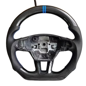 Volante in Pelle di Alta Qualità per <span class=keywords><strong>Ford</strong></span> Focus, Accessorio Interno Auto Personalizzato in Fibra di Carbonio - Product Image 3