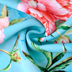 ผ้าชีฟองผ้าเครปลายดอกไม้ผ้า100% โพลีเอสเตอร์สำหรับฮิญาบ/เสื้อคลุมอาหรับ - Product Image 5