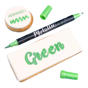 Double Ended <strong>Edible</strong> Metallic Glitter Pen Shimmer <strong>Food</strong> <strong>Coloring</strong> <strong>Marker</strong> for Frosting Easter Eggs Painting Drawing - Product Image 3