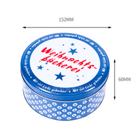 Personnalisation graphique Boîte de Noël en fer blanc Emballage élégant pour biscuits et biscuits Conteneur en fer blanc personnalisé avec couvercles