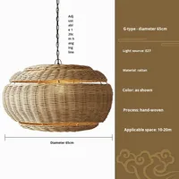 Luminaire suspendu LED carré en rotin de style Wabi-Sabi japonais, hauteur réglable, pour salon et salle à manger d'inspiration asiatique du Sud-Est