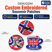 Patchs brodés 3D thermocollants personnalisés en gros, à thème pays, avec logo, pour chapeaux et vêtements