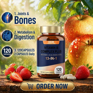 Capsules de <span class=keywords><strong>Vitamine</strong></span> <span class=keywords><strong>B</strong></span> Complexe 13-en-1, Supplément Biologique, Biotine pour l'Énergie, l'Immunité et la Santé, Fabrication GMP, Marque Privée OEM - Product Image 3