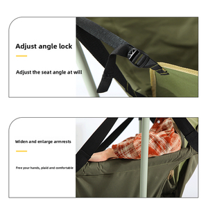 E-RIKE High Quality 150KG Heavy Duty <strong>Camping</strong> <strong>Chair</strong> Reinforced X-Brace Steel Frame Folding <strong>Camping</strong> <strong>Rocking</strong> <strong>Chair</strong> - Product Image 5