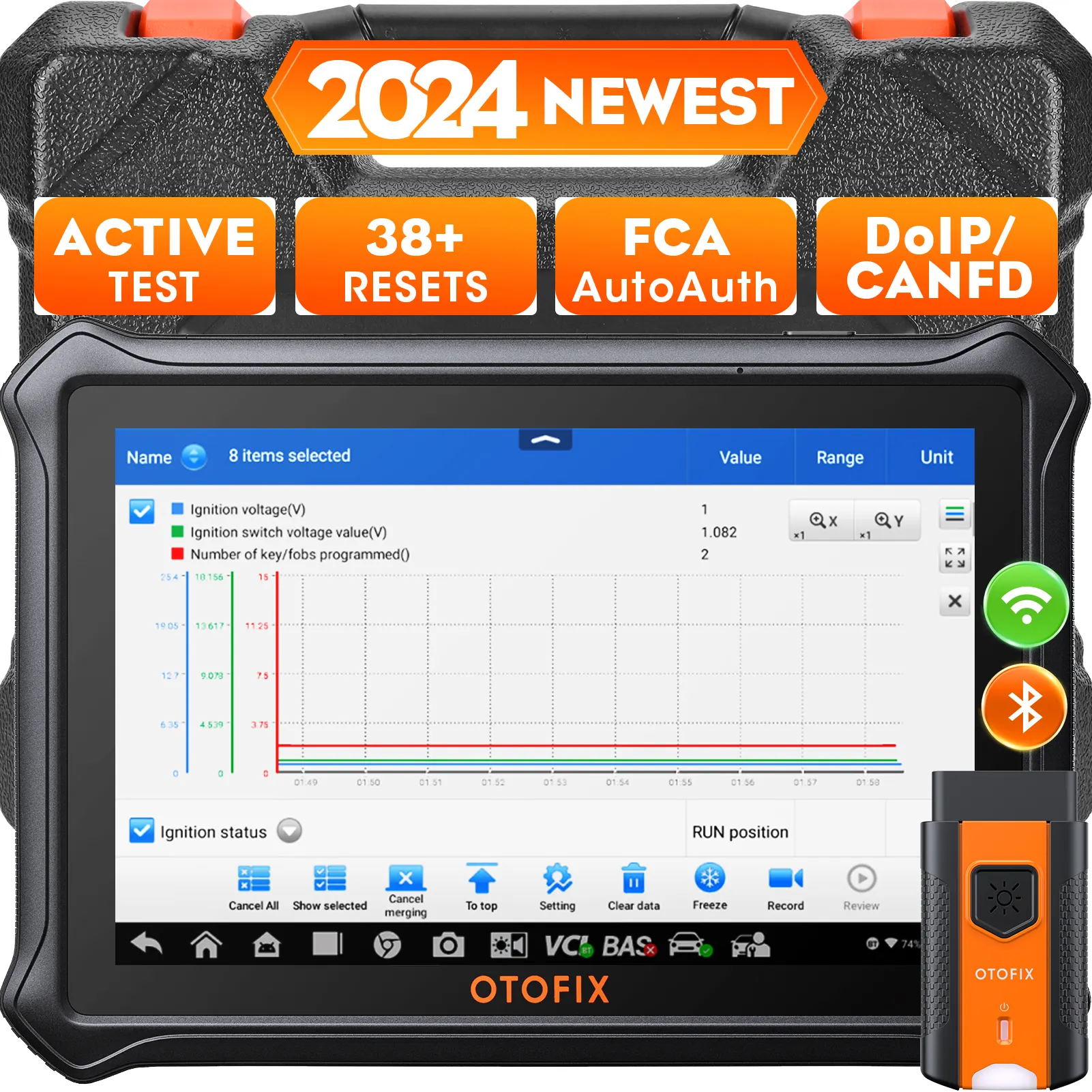 OTOFIX D1 LITE OBD2 Scanner Car Diagnostic Tool Bluetooth Wireless Bi-Directional Control OBD Automotive Scan Tool Active Test