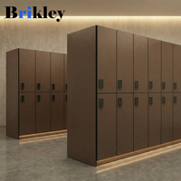 Casier HPL Brikley avec serrure à clé, armoire compacte en stratifié à poser au sol, utilisée dans les vestiaires des gymnases scolaires, les bureaux, prix abordable