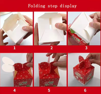 Boîte-cadeau de bonbons pour enfants de Noël Décoration de la maison du Nouvel An-Boîtes en papier élégantes pour les cadeaux de vacances