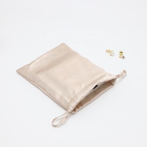Custom Embroidery Silk <b>Drawstring</b> Makeup Lipstick Jewelry Gift Dust Bag Hair Wig Underwear Packaging Silk Satin <b>Pouch</b> - Product Image 4