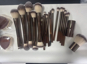 Pinceau Maquillage Double Embout Plat, Manche en Métal Aluminium, pour Fond de Teint, Eyeliner, Blush, Crayon <span class=keywords><strong>Sourcils</strong></span>, Contour des Yeux en Nylon - Product Image 5