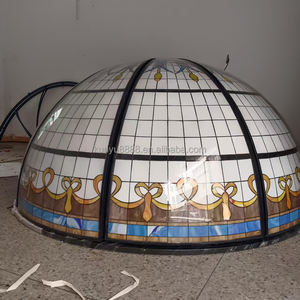 Cúpula de Vidrio Tiffany Estilo Europeo Sólido Personalizada de Fábrica China, Alta Transmitancia de Luz, Decoración para Gimnasio y Exteriores - Product Image 3