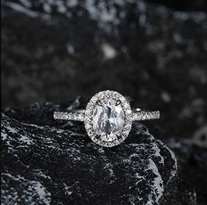 S925 Sterling Silver Oval Double Halo Moissanite <b>Ring</b> Luxury Engagement Proposal Popular Versatile Ladies <b>Finger</b> <b>Ring</b> - Product Image 6