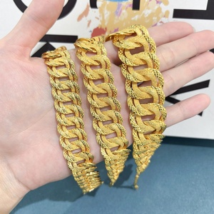 Pulsera de Cadena Chapada en Oro de 24K de Jxx Fashion, Pulseras con Dijes Modernas al por Mayor para Unisex, Regalos de Boda Religiosos de Aleación de Cobre - Product Image 2