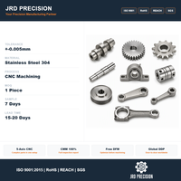 Pièces mécaniques en acier inoxydable 304 usinées sur mesure par CNC, tolérance +/-0,005 mm, surface polie de précision 3D, usinage CNC
